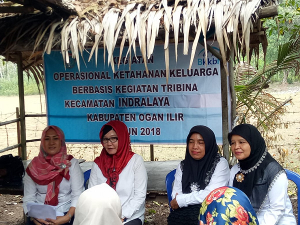 Kegiatan Operasional Ketahanan Keluarga berbasis kegiatan Tribina diKampung Kb Gemilang Desa Tanjung Seteko